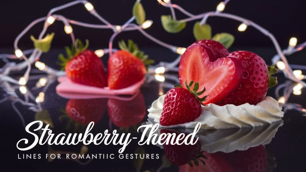 Strawberry-Themed Lines for Romantic Gestures