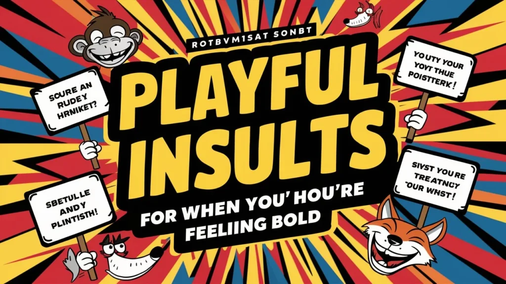 Playful Insults for When You’re Feeling Bold